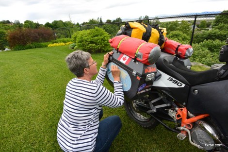 My mom signing for QC
