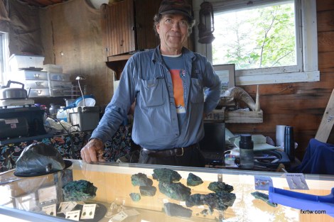 Larry with the rocks