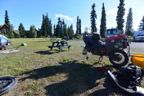 First front flat tire