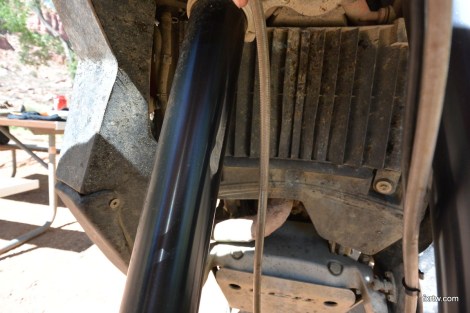 Front fork friction damage