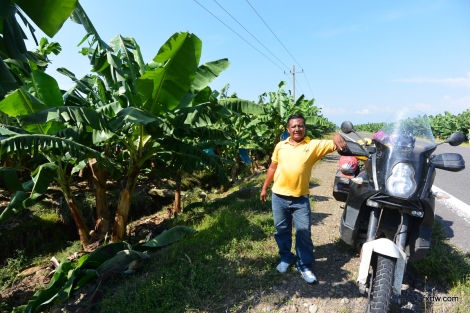 Victor with the banana trees